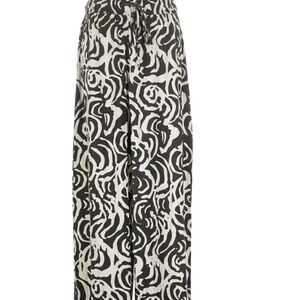 Adrianna Papell | NWT - Black & Cream Print Wide Leg Pants - Women’s Medium